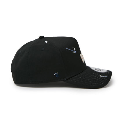 9FORTY A-Frame Splash Embroidery Woven Patch Black Snapback