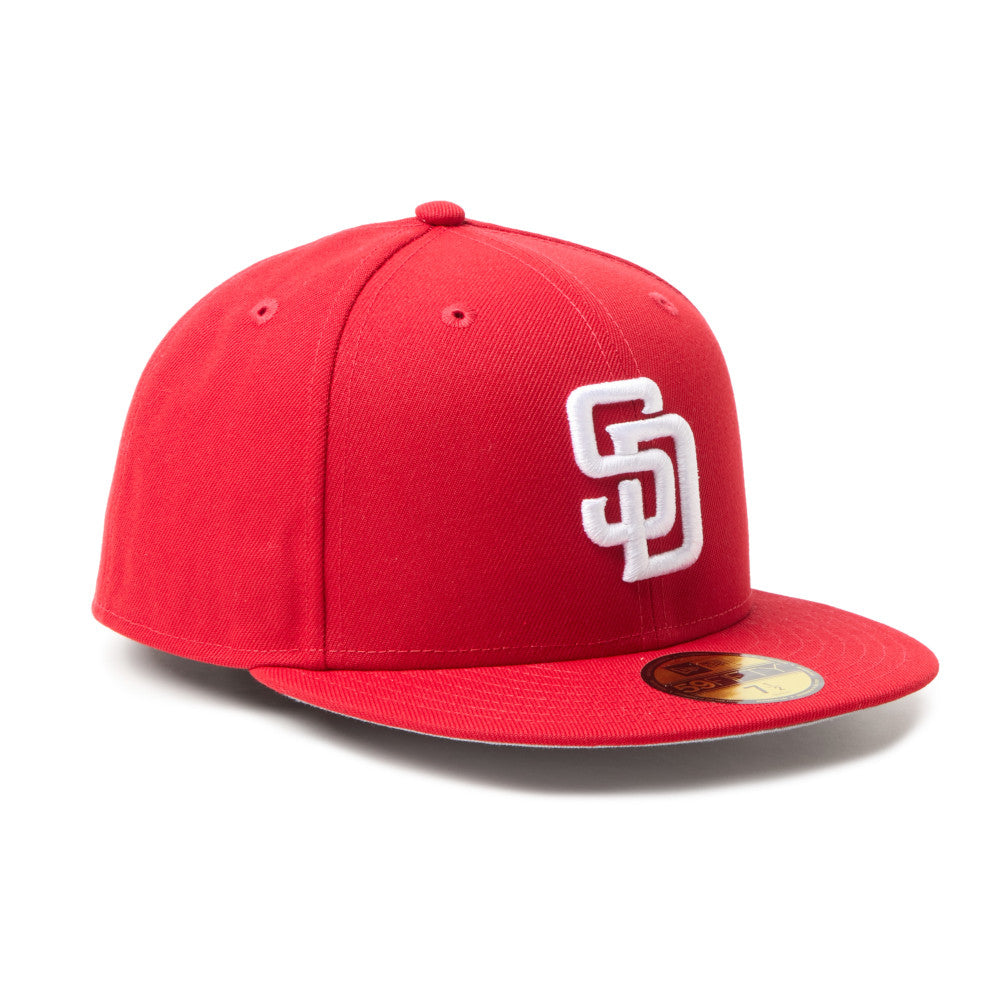 59FIFTY San Diego Padres MLB Scarlet White Fitted