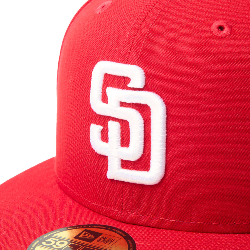 59FIFTY San Diego Padres MLB Scarlet White Fitted