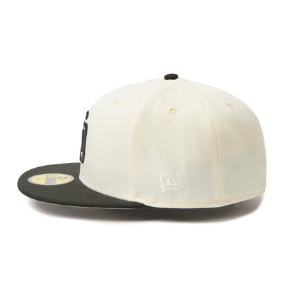 59FIFTY San Diego Padres 2-Tone Black Visor Chrome White Fitted