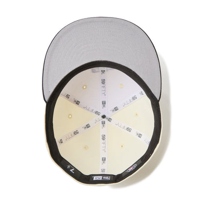 59FIFTY San Diego Padres 2-Tone Black Visor Chrome White Fitted
