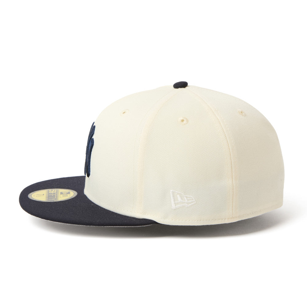 59FIFTY New York Yankees 2-Tone Navy Visor Chrome White Fitted
