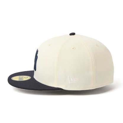 59FIFTY New York Yankees 2-Tone Navy Visor Chrome White Fitted