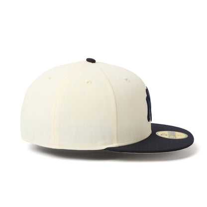 59FIFTY New York Yankees 2-Tone Navy Visor Chrome White Fitted