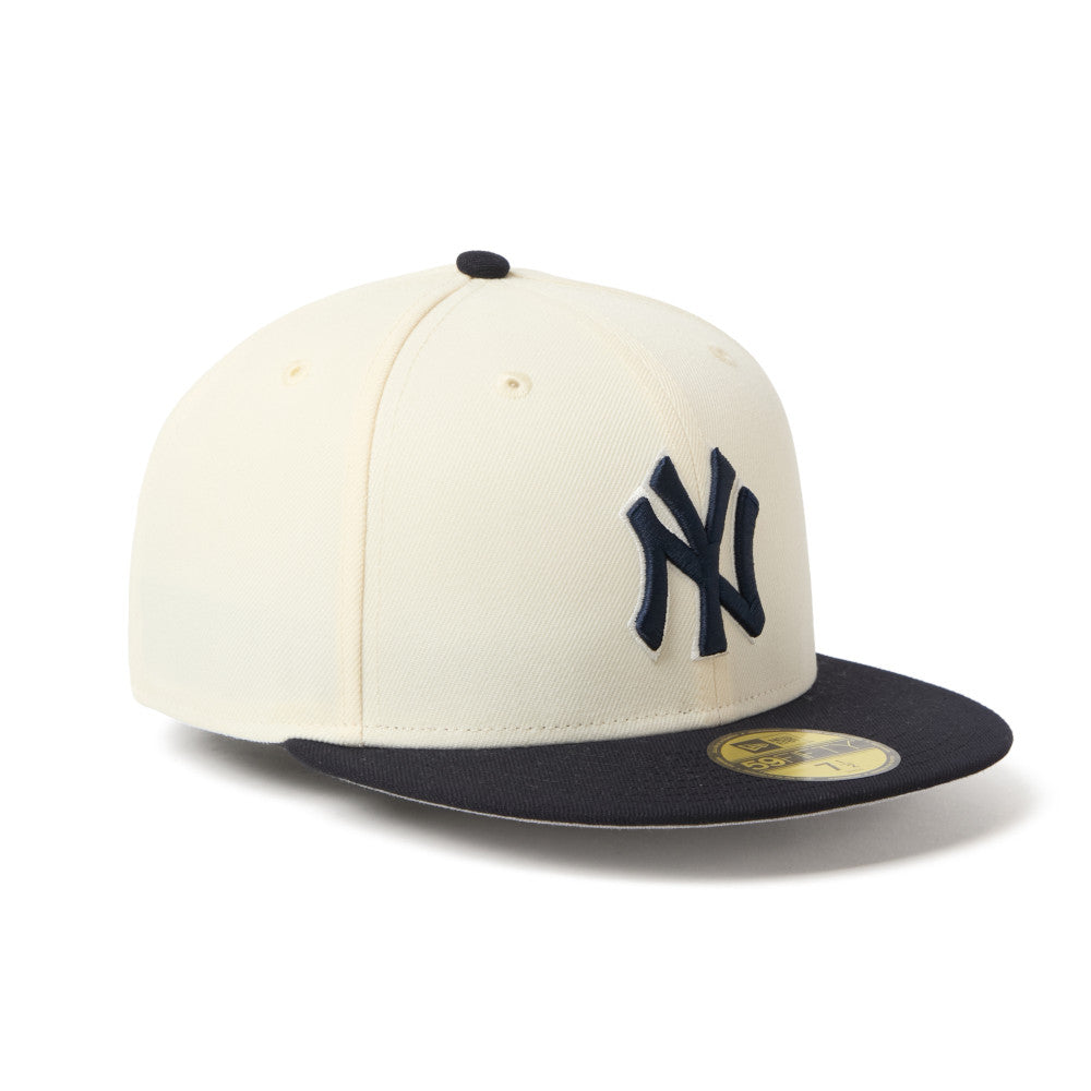 59FIFTY New York Yankees 2-Tone Navy Visor Chrome White Fitted