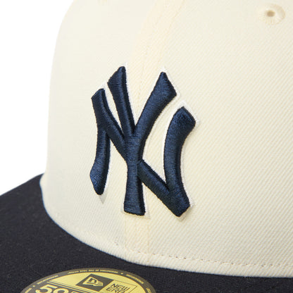 59FIFTY New York Yankees 2-Tone Navy Visor Chrome White Fitted