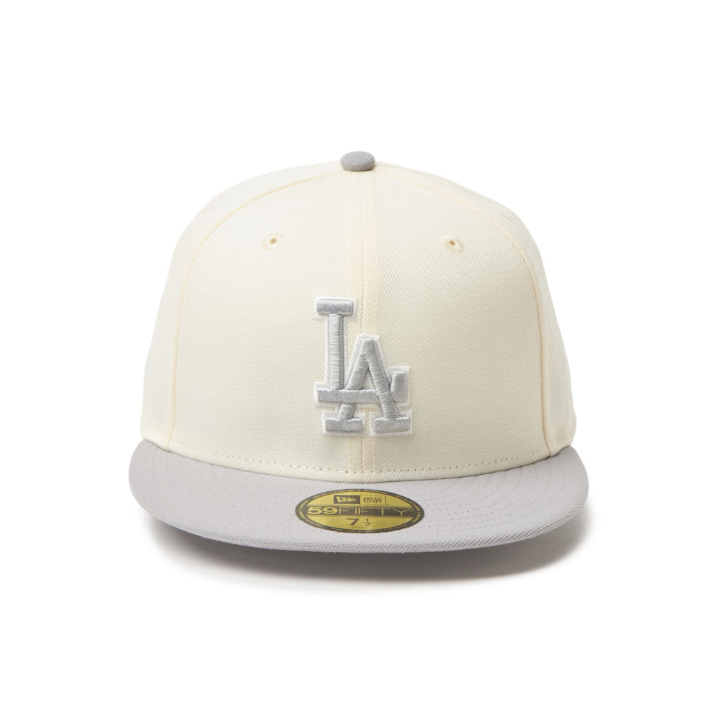 59FIFTY Los Angeles Dodgers 2-Tone Grey Visor Chrome White Fitted