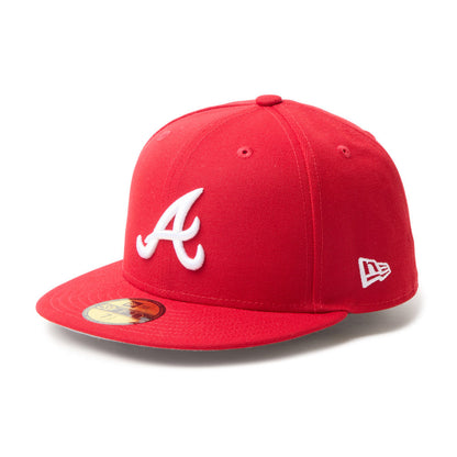 59FIFTY Atlanta Braves MLB Scarlet White Fitted