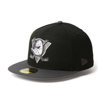 59FIFTY Anaheim Ducks 2-Tone Grey Visor Black Fitted