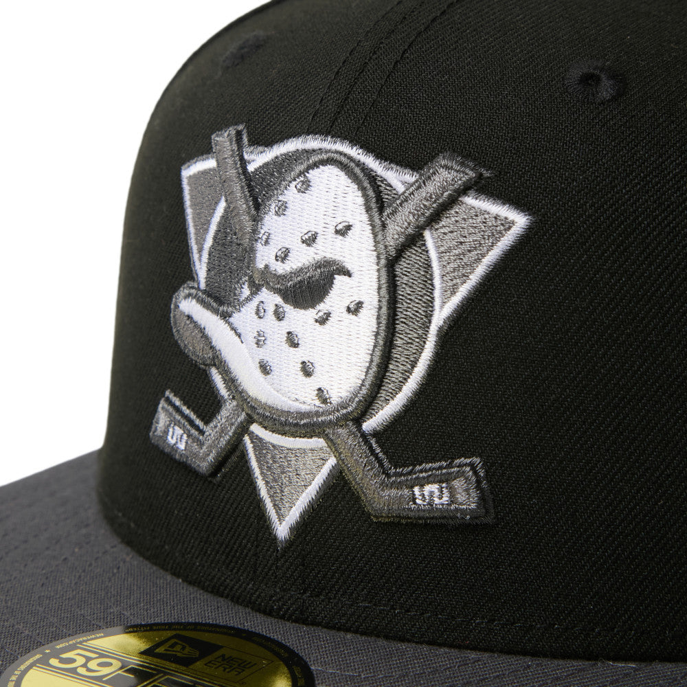 59FIFTY Anaheim Ducks 2-Tone Grey Visor Black Fitted