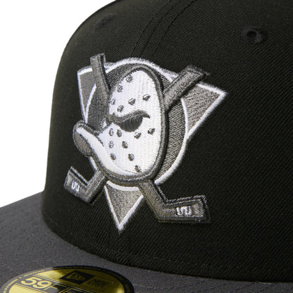 59FIFTY Anaheim Ducks 2-Tone Grey Visor Black Fitted