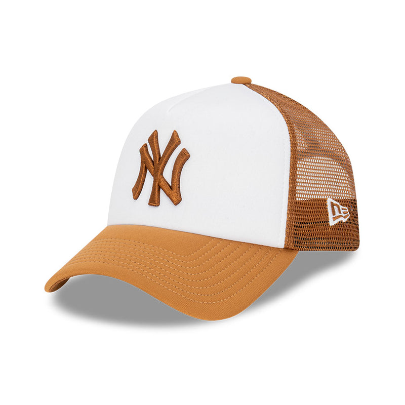 9FORTY A-Frame Trucker New York Yankees Earthtones Toasted Peanut Snapback