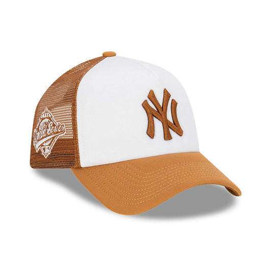 9FORTY A-Frame Trucker New York Yankees Earthtones Toasted Peanut Snapback