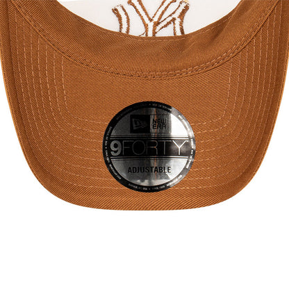 9FORTY A-Frame Trucker New York Yankees Earthtones Toasted Peanut Snapback