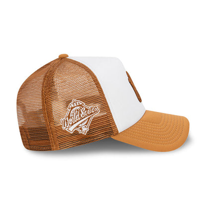 9FORTY A-Frame Trucker New York Yankees Earthtones Toasted Peanut Snapback