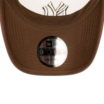 9FORTY A-Frame Trucker New York Yankees Earthtones Walnut Snapback