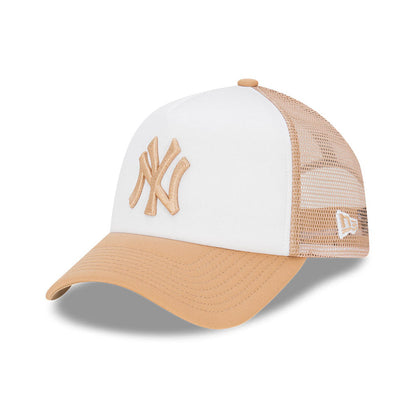9FORTY A-Frame Trucker New York Yankees Earthtones Camel Snapback