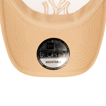 9FORTY A-Frame Trucker New York Yankees Earthtones Camel Snapback
