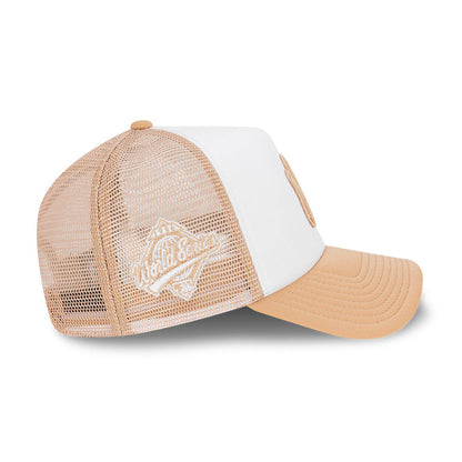 9FORTY A-Frame Trucker New York Yankees Earthtones Camel Snapback