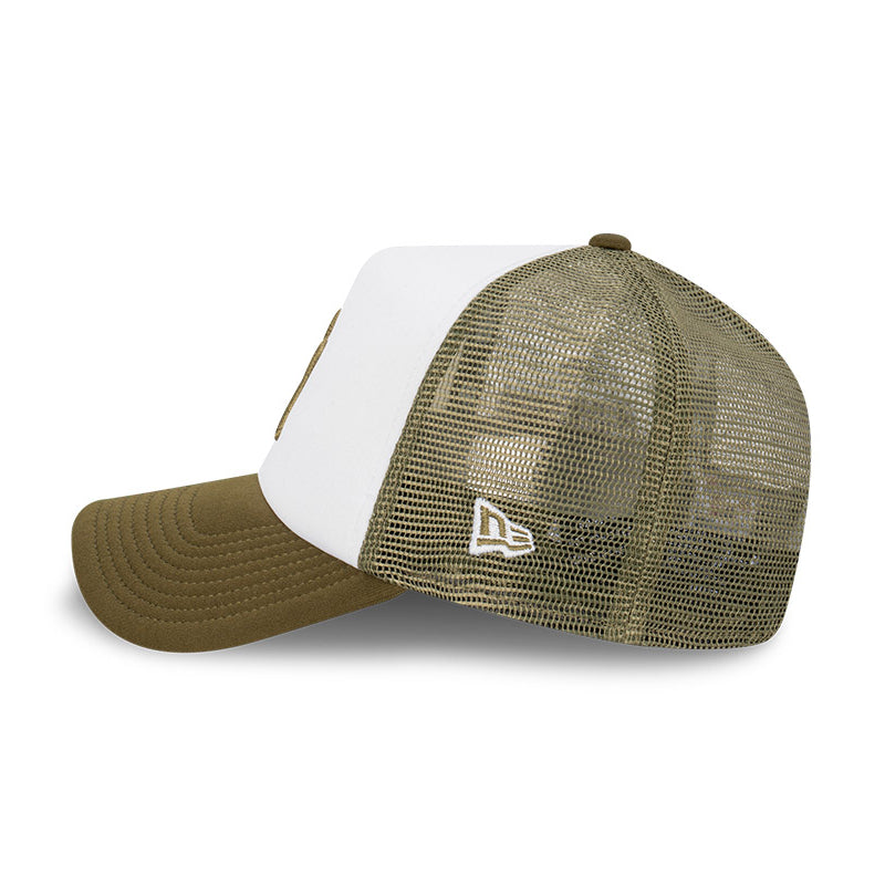 9FORTY A-Frame Trucker New York Yankees Earthtones Olive Snapback