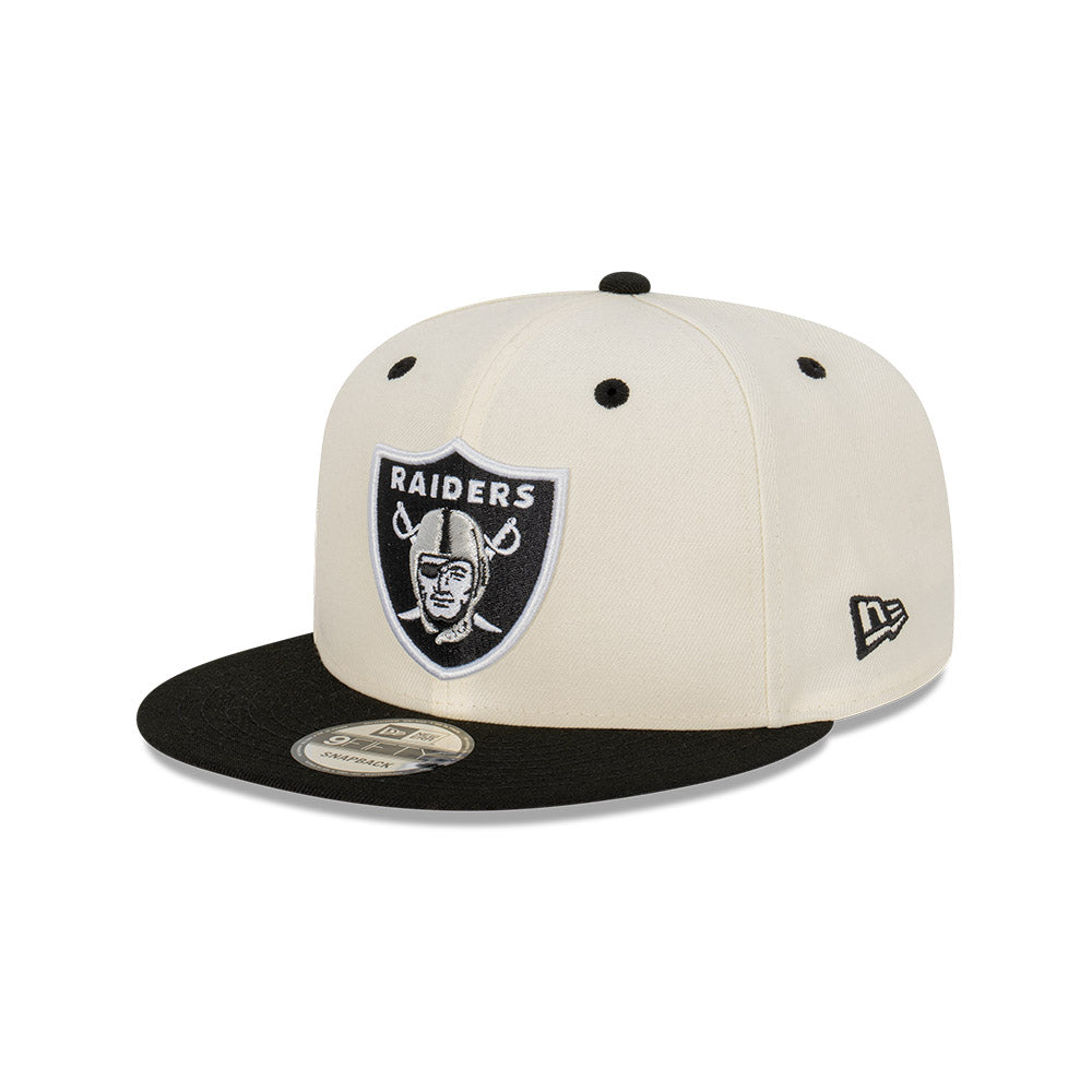 9FIFTY Las Vegas Raiders 2-Tone Black Visor Chrome White Snapback