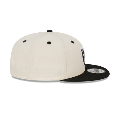 9FIFTY Las Vegas Raiders 2-Tone Black Visor Chrome White Snapback