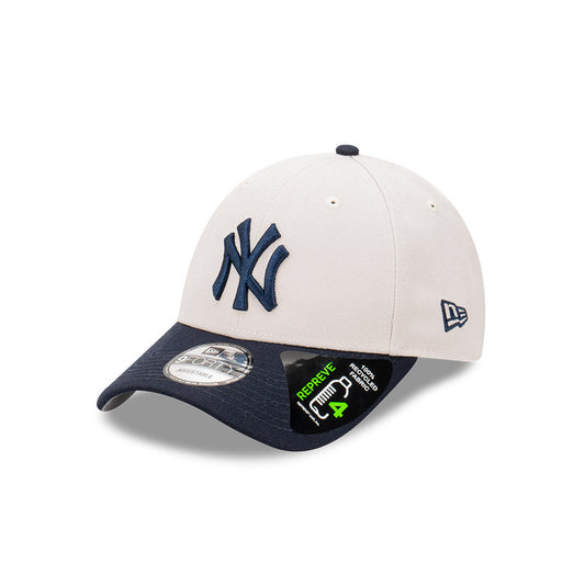 9FORTY New York Yankees 2-Tone Stone Repreve Navy Visor Stone Snapback