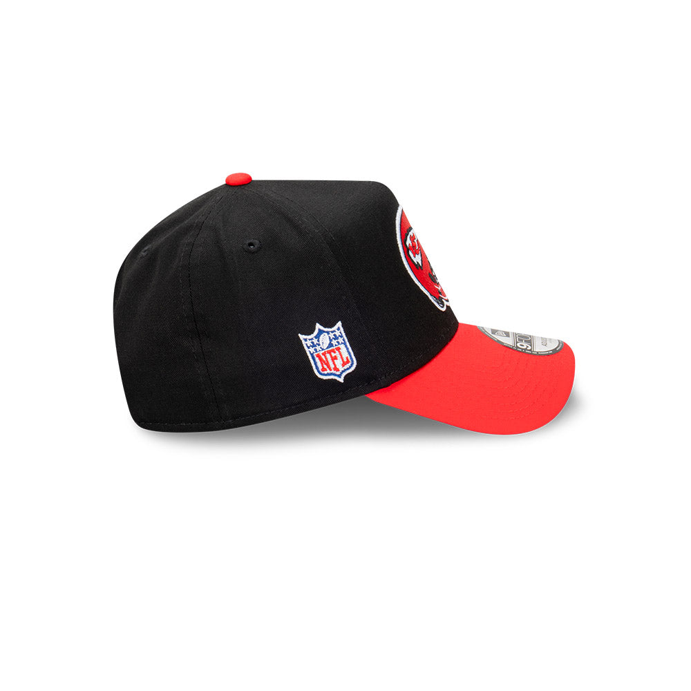 9FORTY A-Frame Kansas City Chiefs NFL Rivalry Black Scarlet Red Snapback