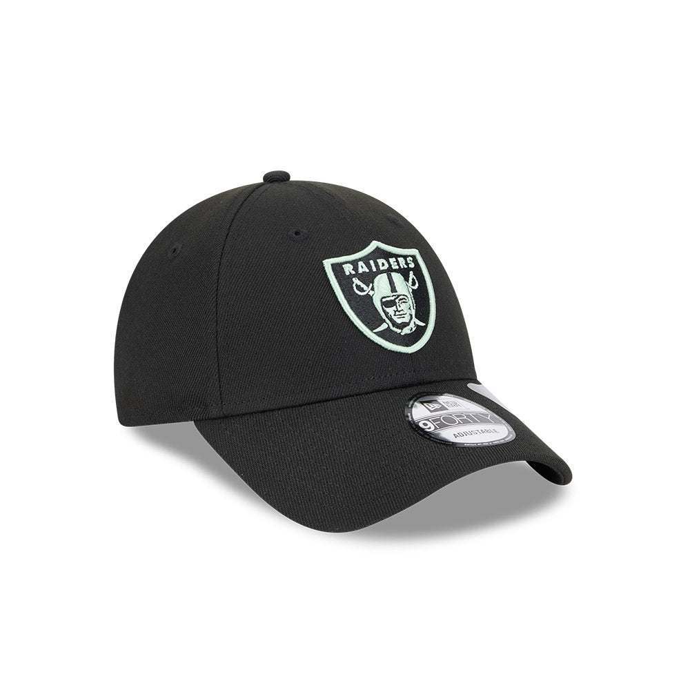9FORTY Las Vegas Raiders Peppermint Repreve Black Snapback
