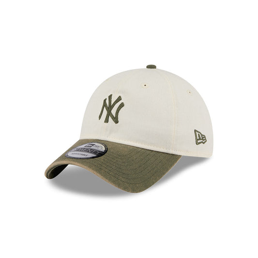 9TWENTY New York Yankees 2-Tone Snow Wash New Olive Visor Stone Adjustable