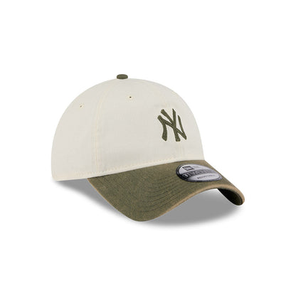 9TWENTY New York Yankees 2-Tone Snow Wash New Olive Visor Stone Adjustable
