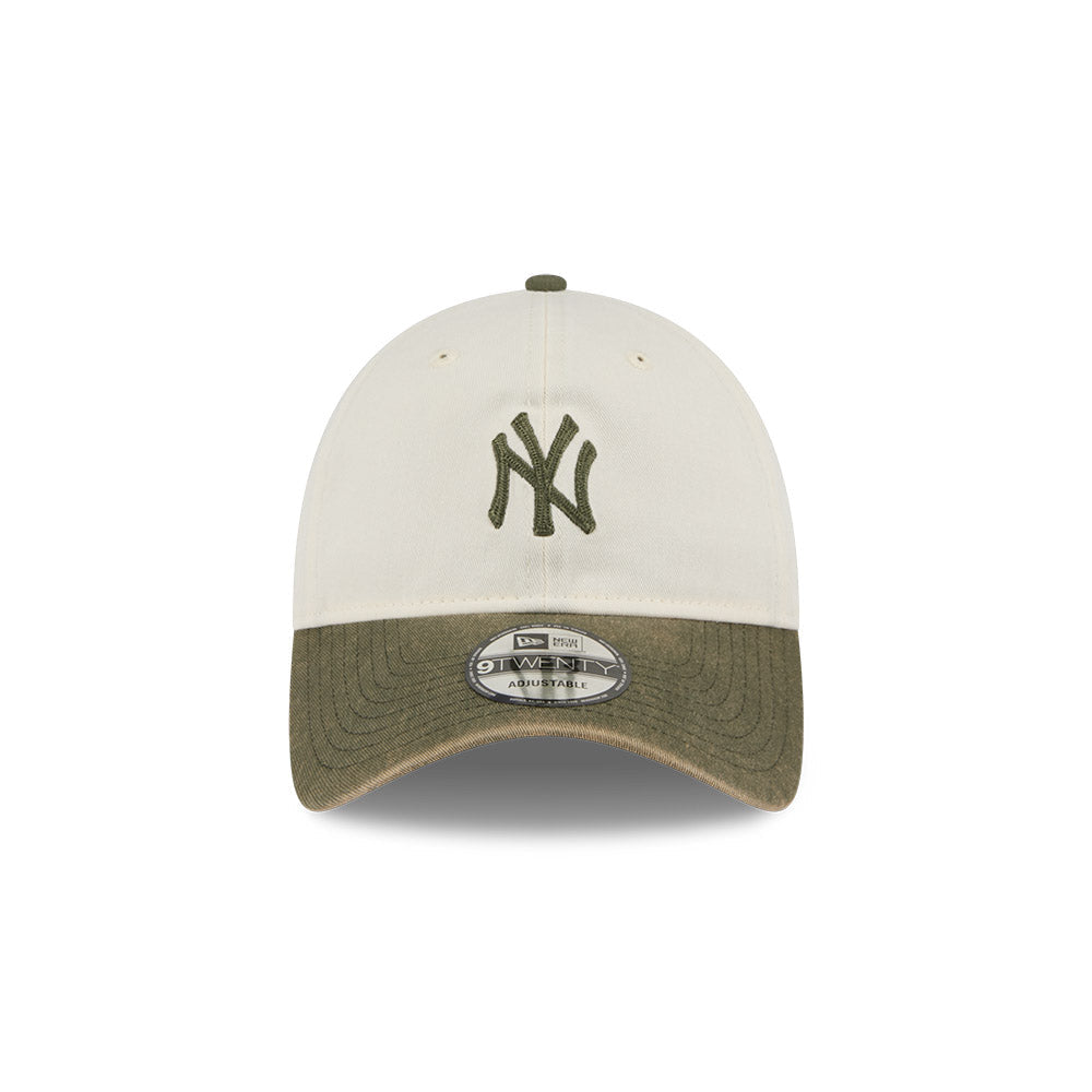 9TWENTY New York Yankees 2-Tone Snow Wash New Olive Visor Stone Adjustable