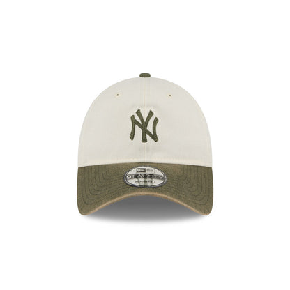 9TWENTY New York Yankees 2-Tone Snow Wash New Olive Visor Stone Adjustable