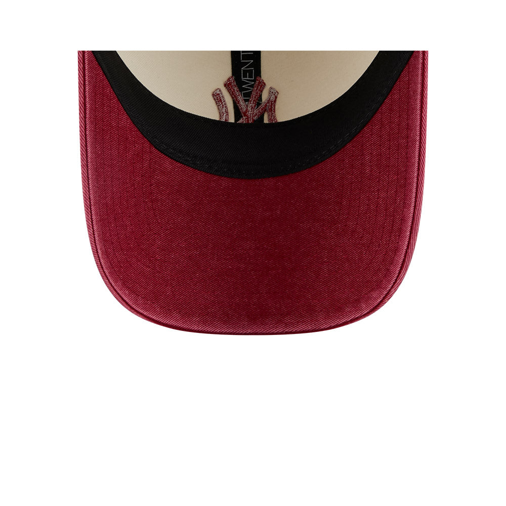 9TWENTY New York Yankees 2-Tone Snow Wash Red Visor Stone Adjustable