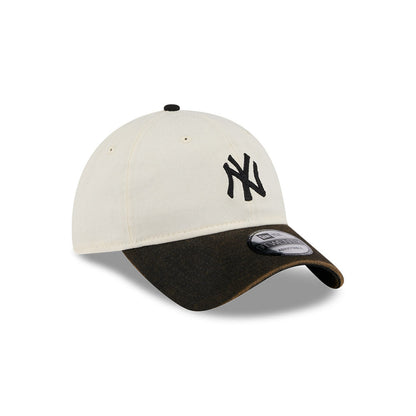 9TWENTY New York Yankees 2-Tone Snow Wash Black Visor Stone Adjustable