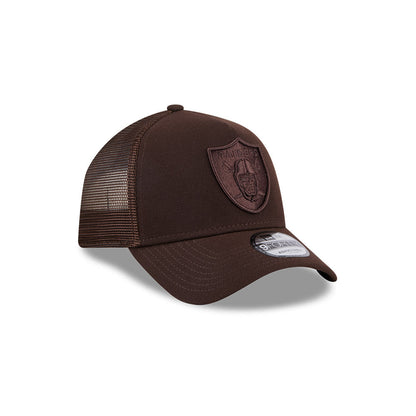 9FORTY A-Frame Trucker Las Vegas Raiders Burnt Wood Brown Snapback