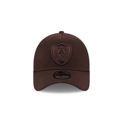 9FORTY A-Frame Trucker Las Vegas Raiders Burnt Wood Brown Snapback