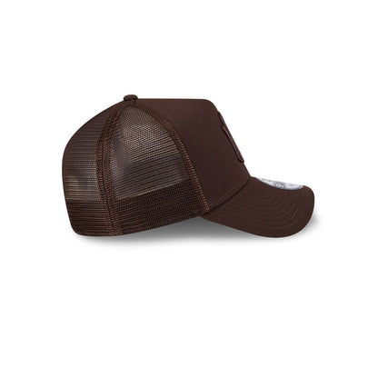 9FORTY A-Frame Trucker New York Yankees Burnt Wood Brown Snapback