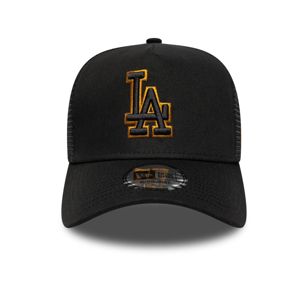 9FORTY E-Frame Trucker Los Angeles Dodgers Outline Black Snapback