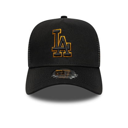 9FORTY E-Frame Trucker Los Angeles Dodgers Outline Black Snapback