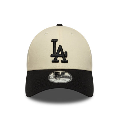 9FORTY Los Angeles Dodgers Color Block 2-Tone Black Visor Light Cream Adjustable