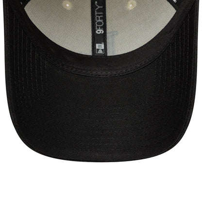9FORTY Los Angeles Dodgers Color Block 2-Tone Black Visor Light Cream Adjustable