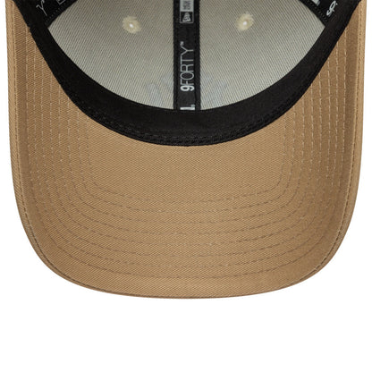 9FORTY New York Yankees Color Block 2-Tone Camel Visor Light Cream Adjustable