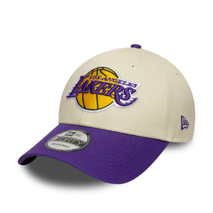 9FORTY Los Angeles Lakers Color Block 2-Tone True Purple Visor Light Cream Adjustable