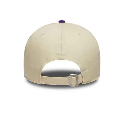 9FORTY Los Angeles Lakers Color Block 2-Tone True Purple Visor Light Cream Adjustable