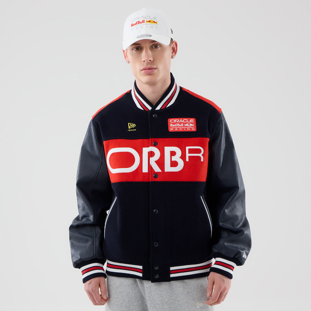Oracle Red Bull Racing F1 Team Wordmark Navy Varsity Jacket