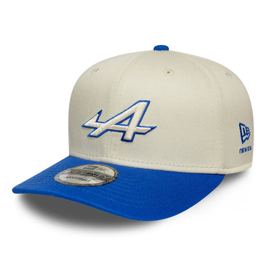 9SEVENTY Alpine Racing Contrast Visor Ivory Stretch Snapback