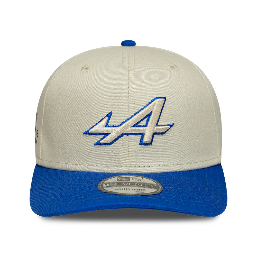 9SEVENTY Alpine Racing Contrast Visor Ivory Stretch Snapback