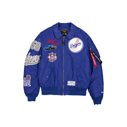Los Angeles Dodgers MLB x Alpha Industries Light Royal Collared Bomber Jacket