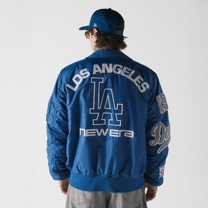 Los Angeles Dodgers MLB x Alpha Industries Light Royal Collared Bomber Jacket